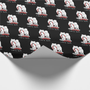 Let's Go! Samoyed & leash Wrapping Paper
