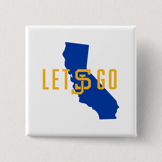 lets go SJ 15 Cm Square Badge (Front)