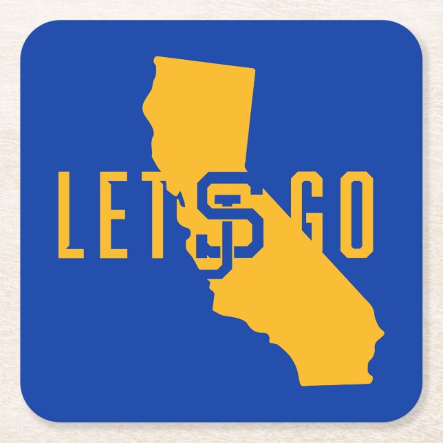 lets go SJ Square Paper Coaster (Front)