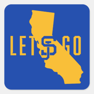 lets go SJ Square Sticker