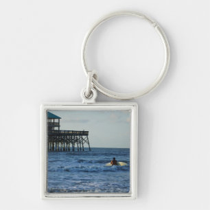 Let's Go Surfing Key Ring