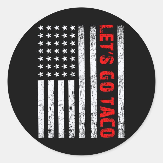 Let's Go Taco1  Classic Round Sticker (Front)