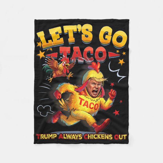 Let's Go Taco 30  Fleece Blanket (Front)