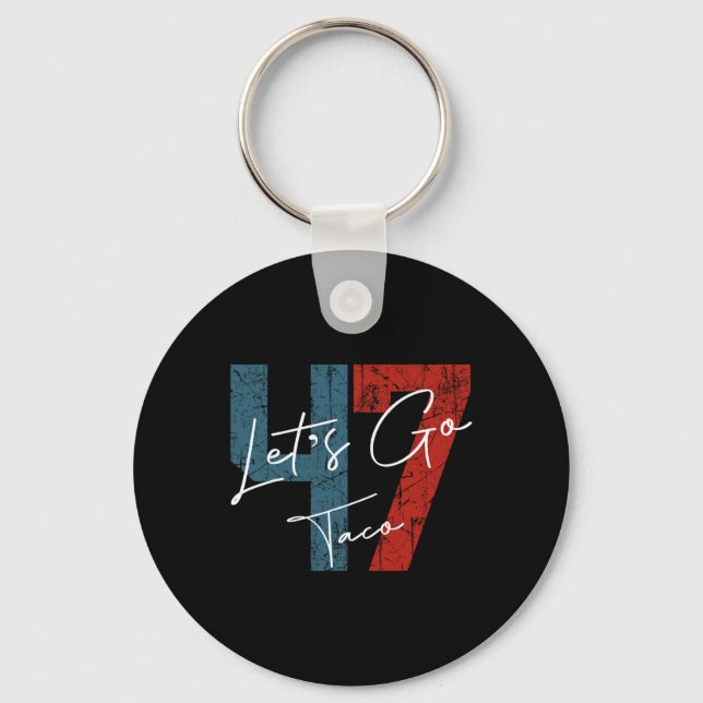 Let's Go Taco 8647 Us Flag 86 47 Men Women 6  Key Ring (Front)
