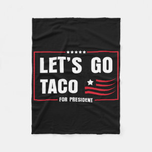 Let's Go Taco 8647 Us Flag 86 47 Men Women 8  Fleece Blanket