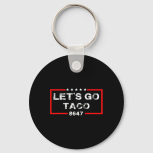 Let's Go Taco 8647 Us Flag 86 47 Men Women 9  Key Ring