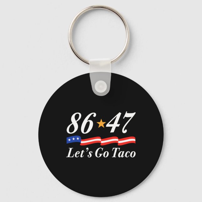 Let's Go Taco Funny Parody Meme 6  Key Ring (Front)