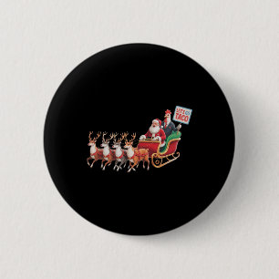 Let's Go Taco - Funny Sleigh Ride With Santa Claus 6 Cm Round Badge