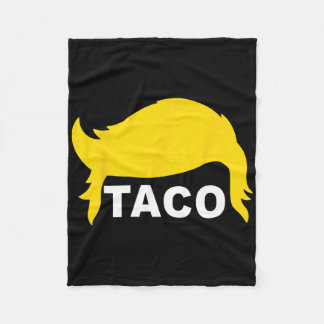Let's Go Taco Funny Taco Hair  Fleece Blanket