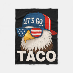 Let's Go Taco Funny Trump Always Chickens Out 69 Fleece Blanket