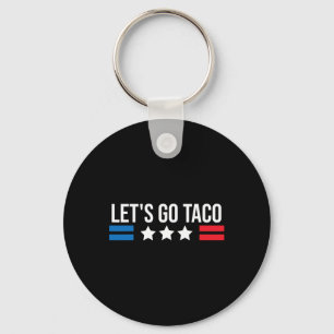 Let's Go Taco Funny Usa Us Vintage Flag 1 Key Ring