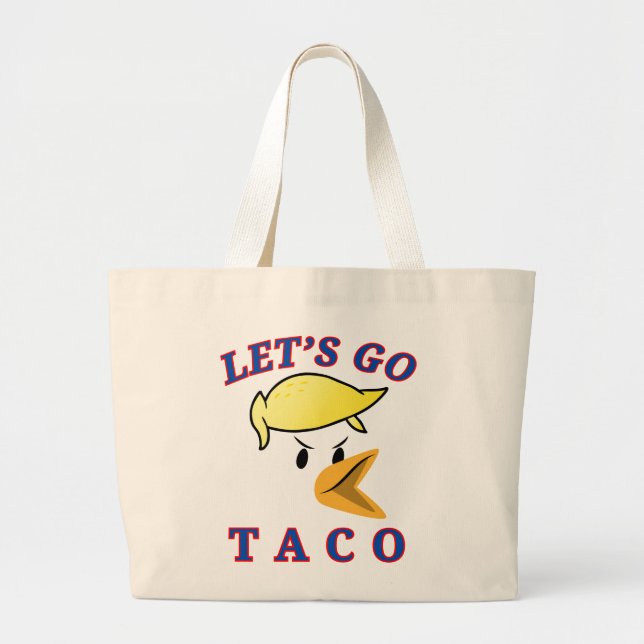Let's Go TACO Large Tote Bag (Front)