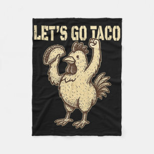 Let's Go Taco Retro Vintage Let's Go Taco 2 Fleece Blanket