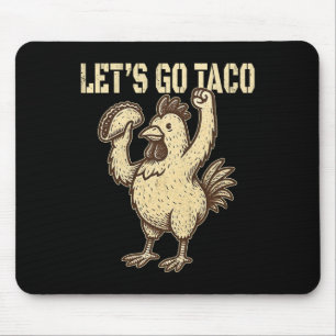 Let's Go Taco Retro Vintage Let's Go Taco 2  Mouse Pad