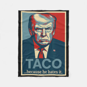 Let's Go Taco Trade Parody Graphic Donnie Taco Mem Fleece Blanket