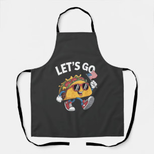 Let's Go TACO Trump  4th Of July Taco Lovers Apron