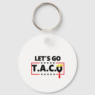 Let's Go TACO Trump  4th Of July Taco Lovers Key Ring