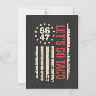 Let's Go TACO Trump Always Chickens Out Invitation