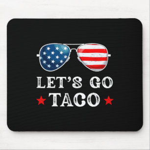 Let's Go Taco Trump Always Chickens Out Retro Sung Mouse Pad