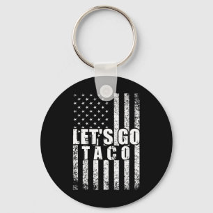 Let's Go Taco Usa American Flag Funny Men Women Vi Key Ring