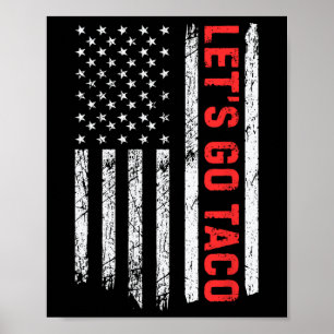 Let's Go Taco - Vintage Poster