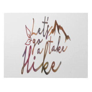 Let's Go Take A Hike Inspirational Hiking Notepad