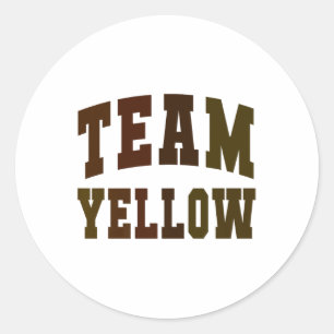 Lets Go Team Yellow Summer Camp War Game School Sp Classic Round Sticker