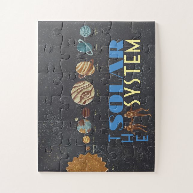 Let's Go To Space Solar System Poster Jigsaw Puzzle (Vertical)