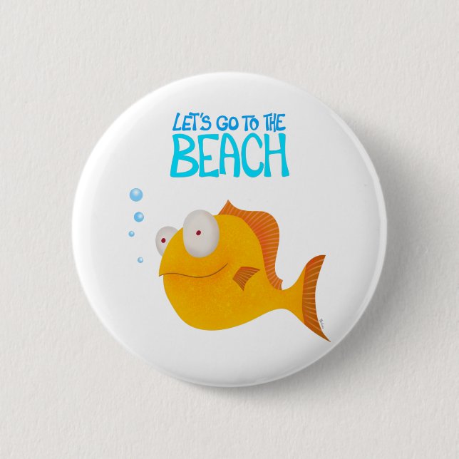 Let's Go to the Beach!  6 Cm Round Badge (Front)