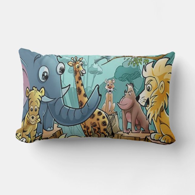 Lets Go to the Zoo - Pillow (Front)