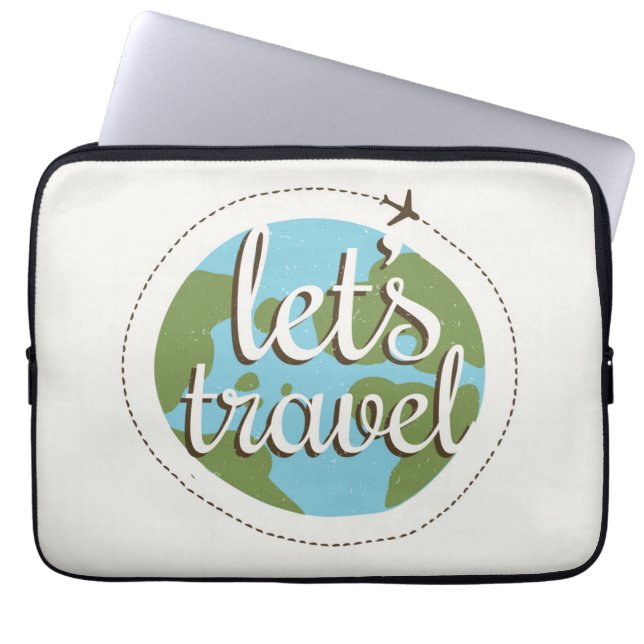 Lets Go Travel Laptop Sleeve (Front)