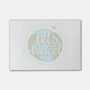 Lets Go Travel Post-it Notes