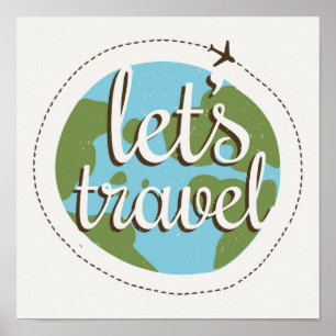Lets Go Travel Poster