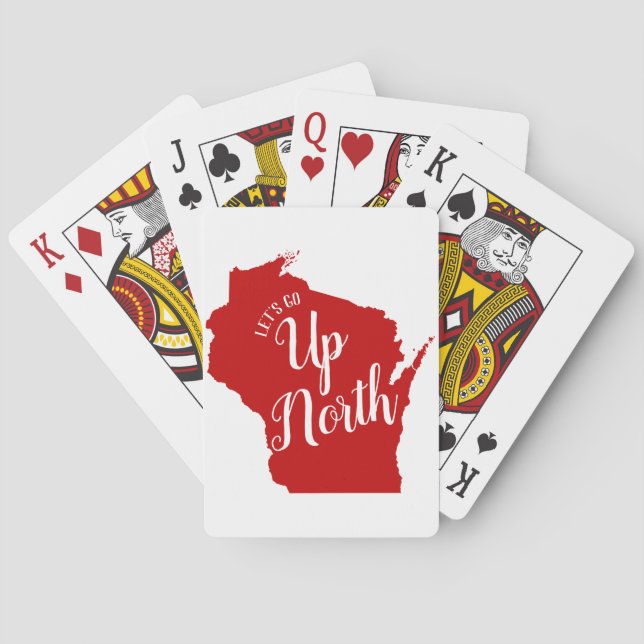 Let's Go Up North Wisconsin Personalised Playing Cards (Back)