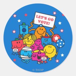 Let's Go Vote! Classic Round Sticker