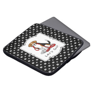 Let's Go! (walk) Beagle Dog (tri colour 3) Cute Laptop Sleeve