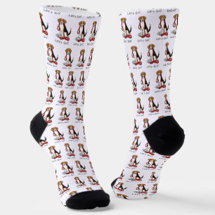 Let's Go! (walk) Beagle Dog (tri colour 3) Cute Socks