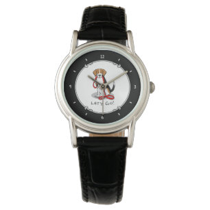 Let's Go! (walk) Beagle Dog (tri colour 3) Cute Watch