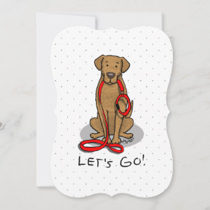Let's Go! Walk Chesapeake Bay Retriever (dg tan) Holiday Card