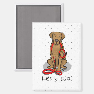 Let's Go! Walk Chesapeake Bay Retriever (dg tan) Magnet