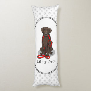 Let's Go! Walk Curly-Coated Retriever Dog (liver) Body Cushion