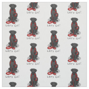Let's Go! Walk Flat-Coated Retriever Dog (black) Fabric