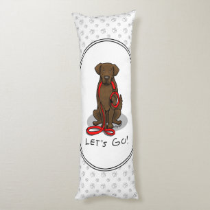 Let's Go! Walk Flat-Coated Retriever Dog (liver) Body Cushion