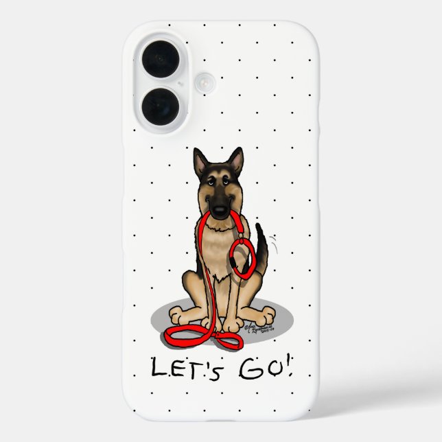 Let's Go! Walk German Shepherd Dog (black tan) Case-Mate iPhone Case (Back)