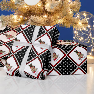 Let's Go! Walk German Shepherd Dog (black tan) Wrapping Paper