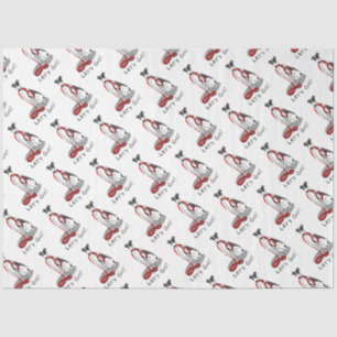 Let's Go! (walk) Greyhound Dog (black white) Funny Tissue Paper