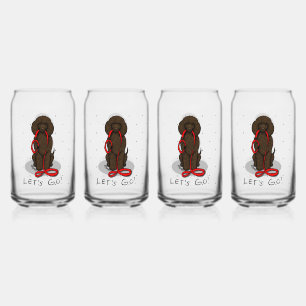 Let's Go! Walk Irish Water Spaniel Dog (liver 1) Can Glass
