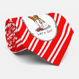 Let's Go! (walk) Papillon (white & red) Dog Cute Tie