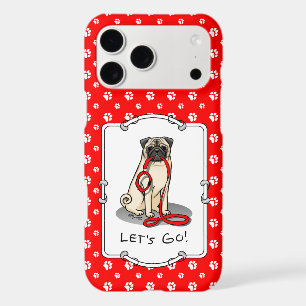 Let's Go! (walk) Pug Dog (light fawn) Leash Cute