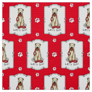 Let's Go! Walk Wheaten Terrier Dog (wheaten 1b2) Fabric